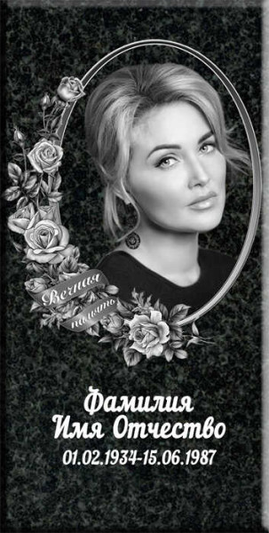 Накладка из керамогранита и керамики на памятник "Макет 25"