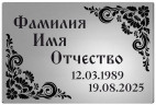 Табличка с изображением "Цветочный угловой орнамент"