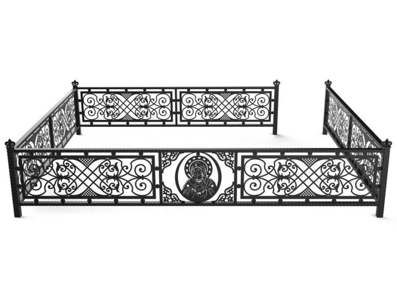 Ограда из металла с православной иконой ОРЛ-1