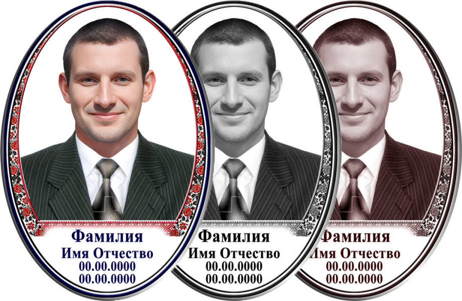 Портрет овальный на металлокерамике №68МК-КЛ