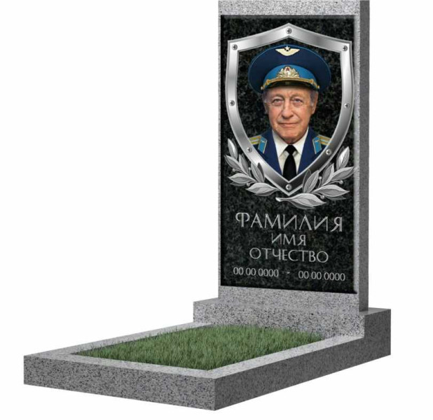 Накладка из керамогранита и керамики на памятник "Макет 44"