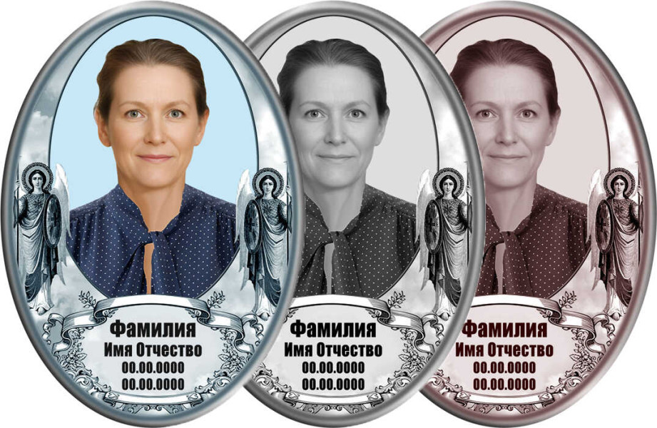 Портрет овальный на металлокерамике №73МК-КЛ