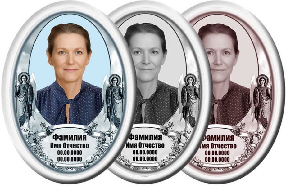Портрет овальный на металлокерамике №73МК-КЛ
