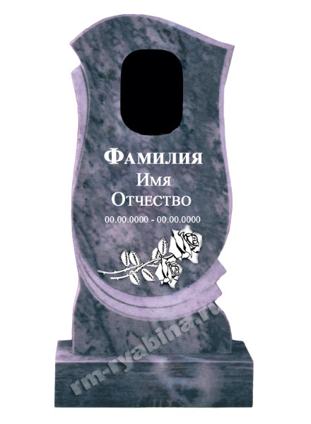 Мраморный памятник с розами для женщины на могилу МП-27