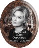Портрет на металлокерамике овальный с фоном под черный гранит 143/41-МК