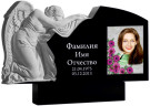 Гранитный памятник на двоих со скорбящим ангелом 152ФР