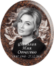 Портрет на металлокерамике овальный с фоном под черный гранит 143/46-МК