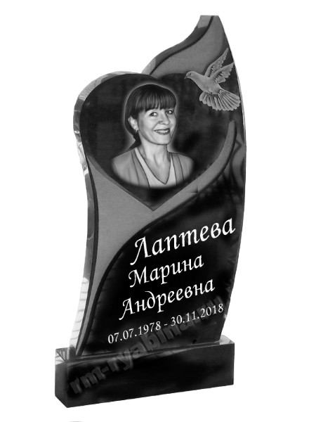 Памятник с сердцем и голубем ГП-65