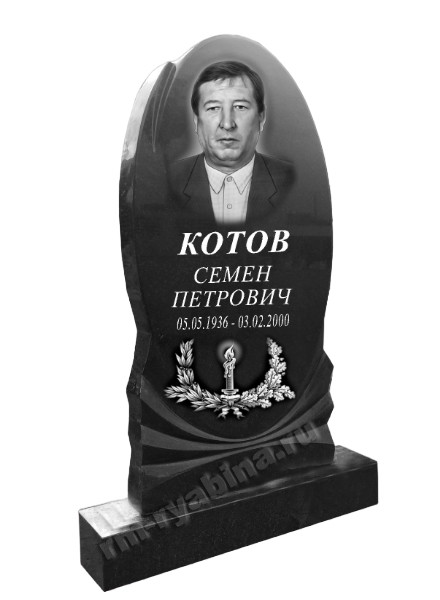 Фигурный памятник в виде зеркала из гранита ГП-69