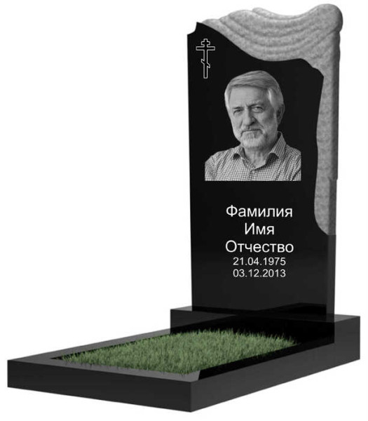 Гранитный памятник вертикальный фигурной формы ГПВ-162