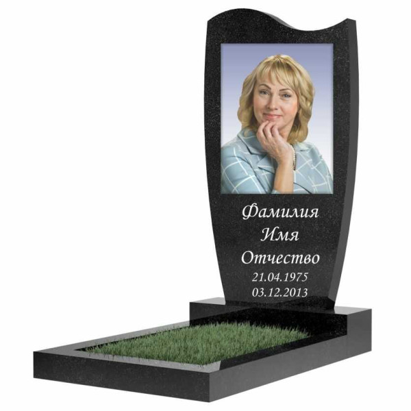 Портрет прямоугольный на керамограните и керамике Италия на памятник и крест КГВ №68-МД