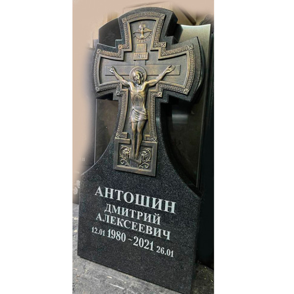 Крест в виде накладки на памятник