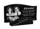 Памятник на двоих волна с ромашками из гранита ГП-101