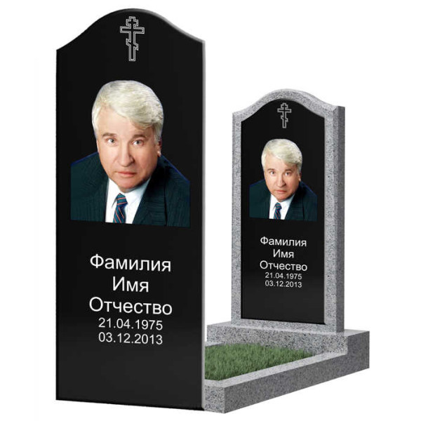Накладка из керамогранита и керамики на памятник "Макет 107"