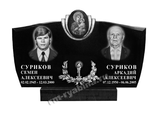 Памятник семейный с иконой из гранита ГП-104