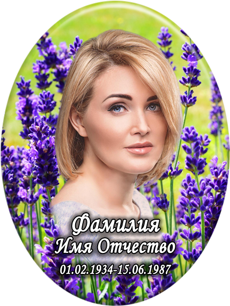 Портрет овальный на фарфоре Фон 22-Ф в Таганроге