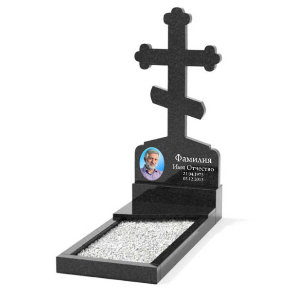 Памятник в виде креста из гранита ГК-001