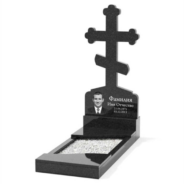 Памятник в виде креста из гранита ГК-001
