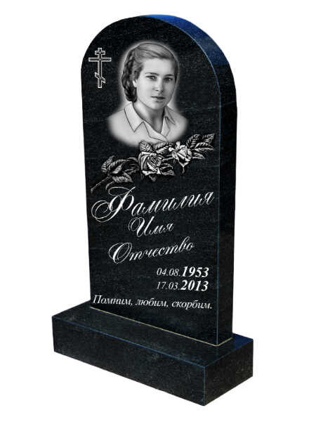 Гранитный памятник с верхом в виде арки ГП-4
