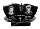 Двойной памятник с резными розами и крестом ГП-110