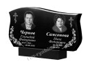 Памятник на двоих с гравировкой тюльпаны из гранита ГП-111
