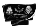 Памятник на двоих волна с розами из гранита ГП-113