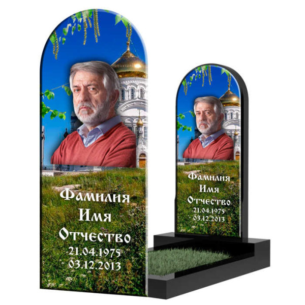 Накладка из керамогранита и керамики на памятник "Макет 119"