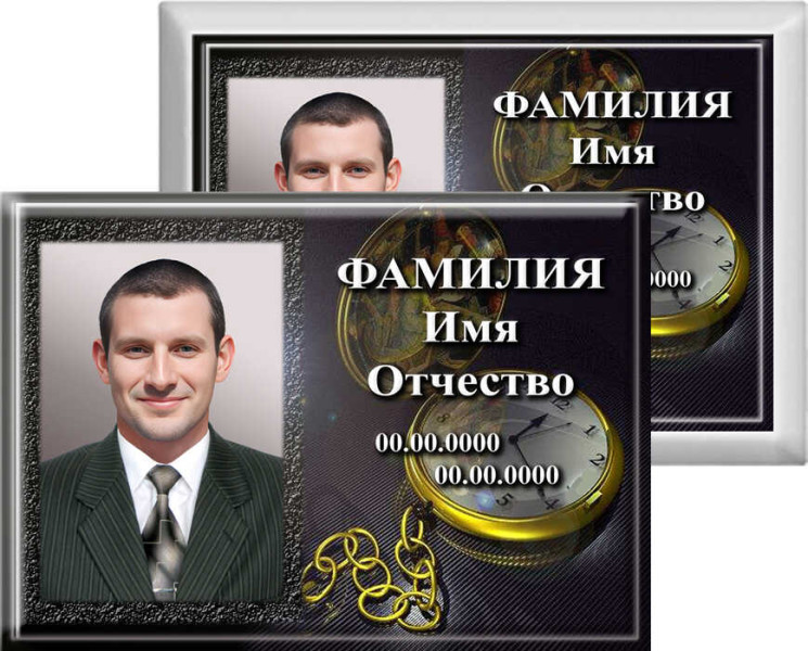 Табличка с фото на металлокерамике на памятник и крест №10МКГ-КЛ