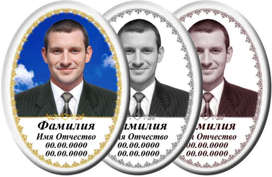 Портрет овальный на металлокерамике №21МК-КЛ