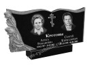 Памятник на двоих в виде книги с розами из гранита