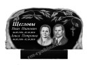 Памятник на двоих с двумя деревьями ива из гранита ГП-125